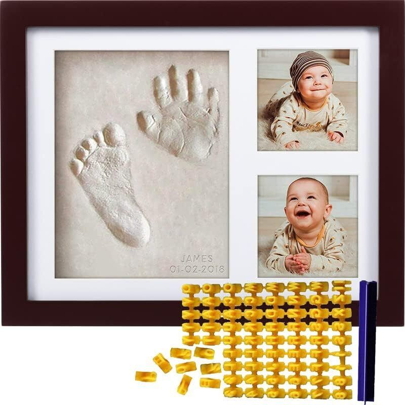 Baby Handprint and Footprint Makers Kit Keepsake Frame for Newborn Boys & Girls