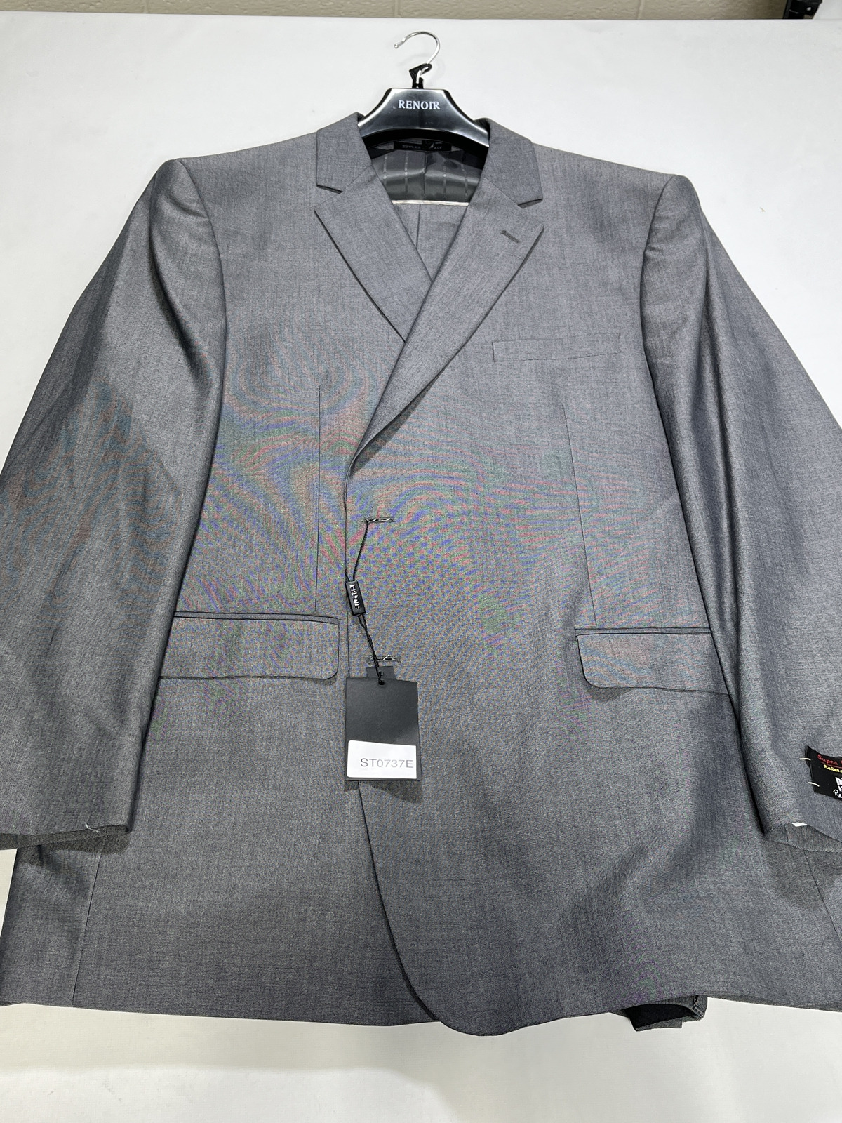 Men Renoir Gray 2 Piece Suit Size 48R 42W NEW