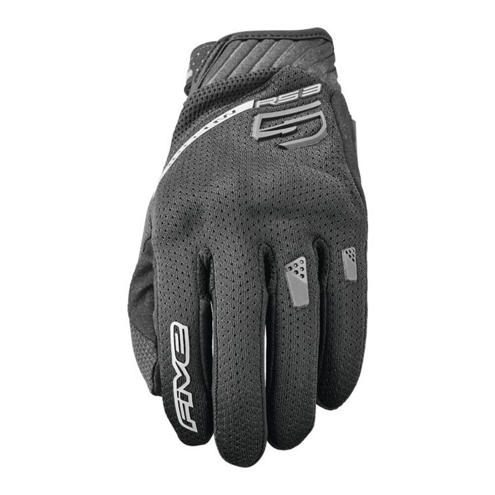 Five5 Gloves RS3 Evo Airflow Black Motorcycle Gloves Men's Sizes MD - 3XL