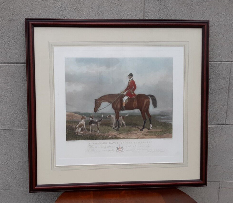Antique English Equestrian Horse Hunt Print