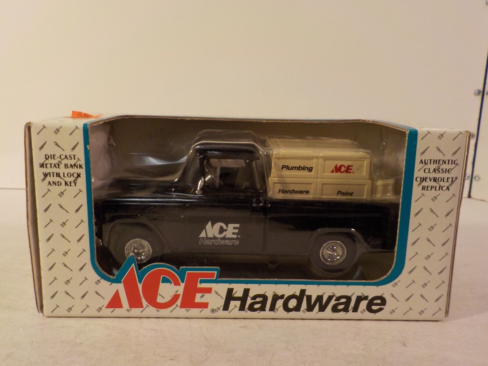 A112 Ertl 1955 Chevrolet Cameo Pickup Truck Bank Diecast Ace Hardware (A)