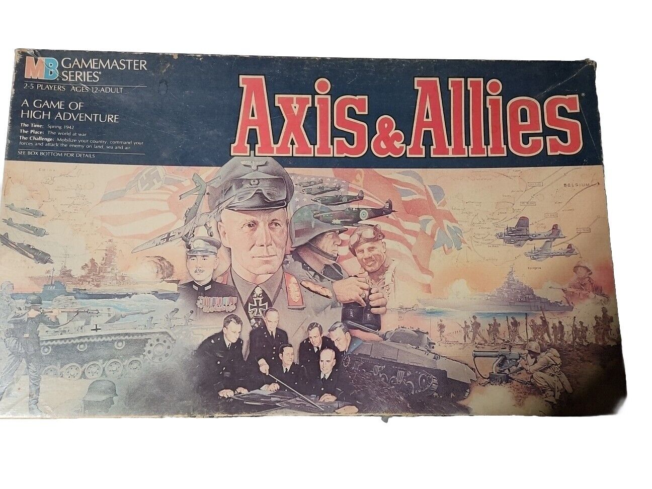 Milton Bradley Vintage 1984 Axis & Allies Spring 1942 Board Game