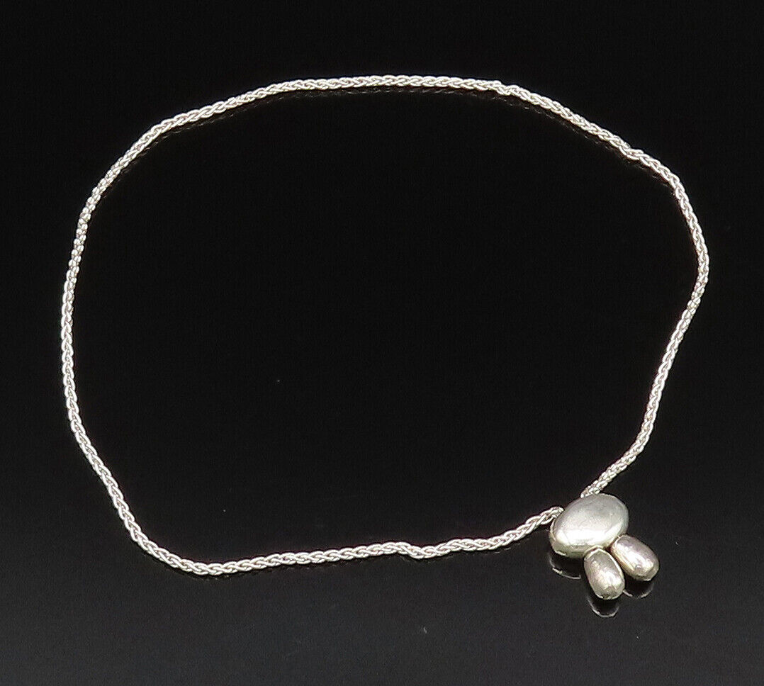 VERA WANG 925 Silver - Vintage Dainty Minimalist Love Abstract Bracelet - BT9639