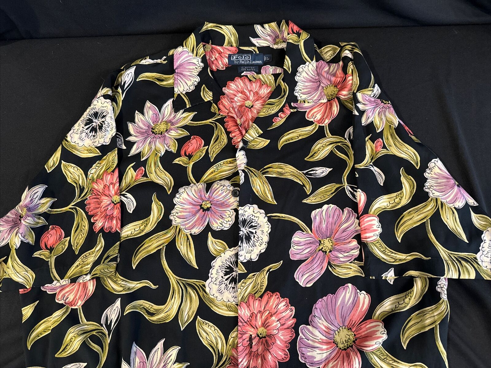 Vintage 90\'s Polo Ralph Lauren Clayton Floral Button Down - Rayon Size Large