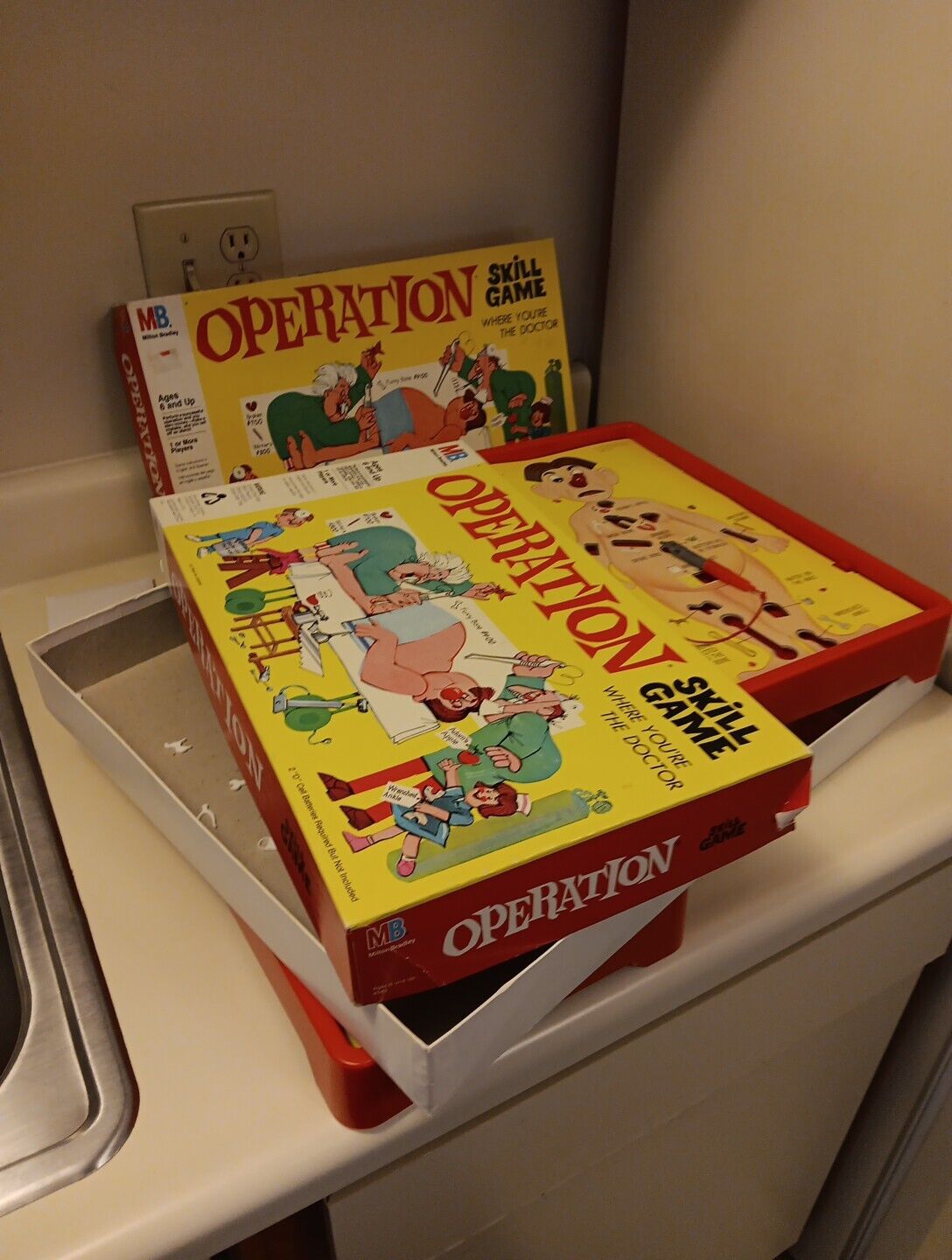 2 -Vtg. Milton Bradley OPERATION GAMES 1965 Rare Smoking Doctor  Edition #4545