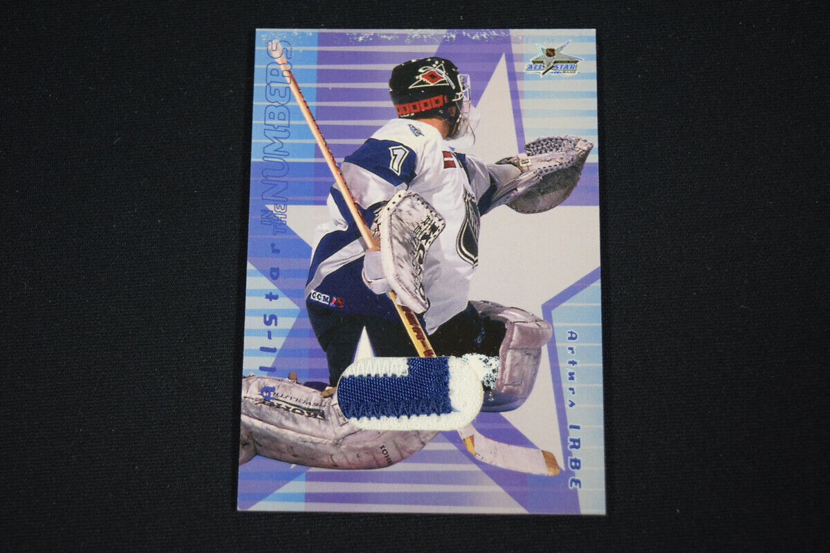 Arturs Irbe 2001-02 ITG BAP Memorabilia All-Star in the Numbers Patch /10