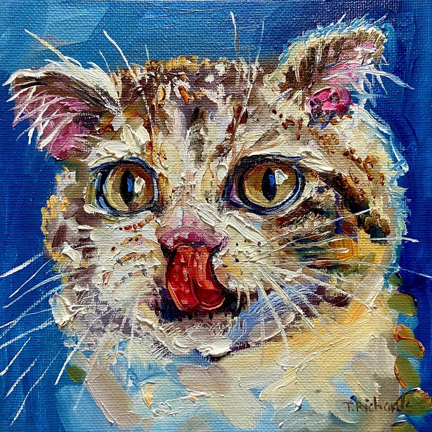 Pet custom portrait by photo Original art oil painting cat dog animal Signed
