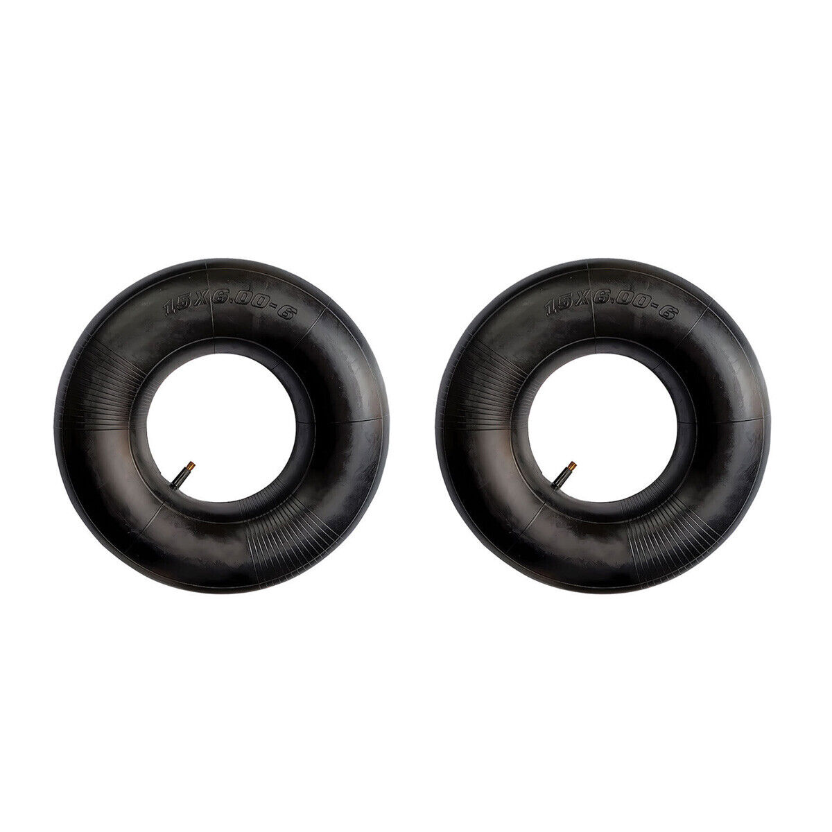 Pair of 15x6.00-6 Lawn Mower Tire Inner Tubes 15X6-6, 15X6x6, 15/6x6 TR13 Valve
