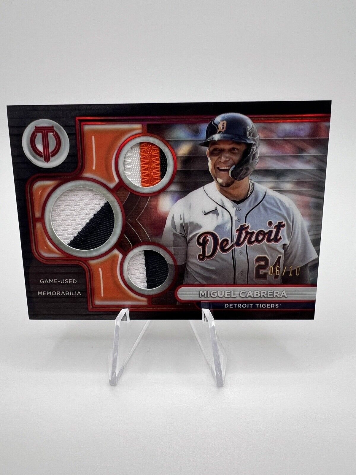 2024 Topps Tribute Miguel Cabrera Triple Relic Game Used Patch  #TTR-MC /10