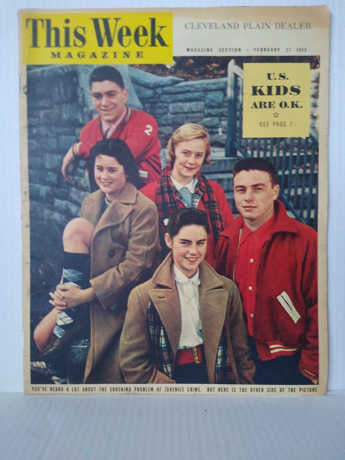 Vintage This Week Magazine-  Cleveland - U.S. Kids Are O.K.