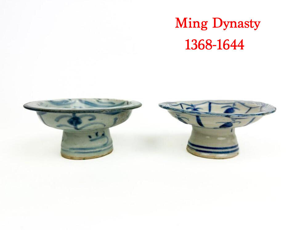 PXSTAMPS Genuine Ming Dynasty Vintage China Chinese Porcelain Dishes Bowl x 2