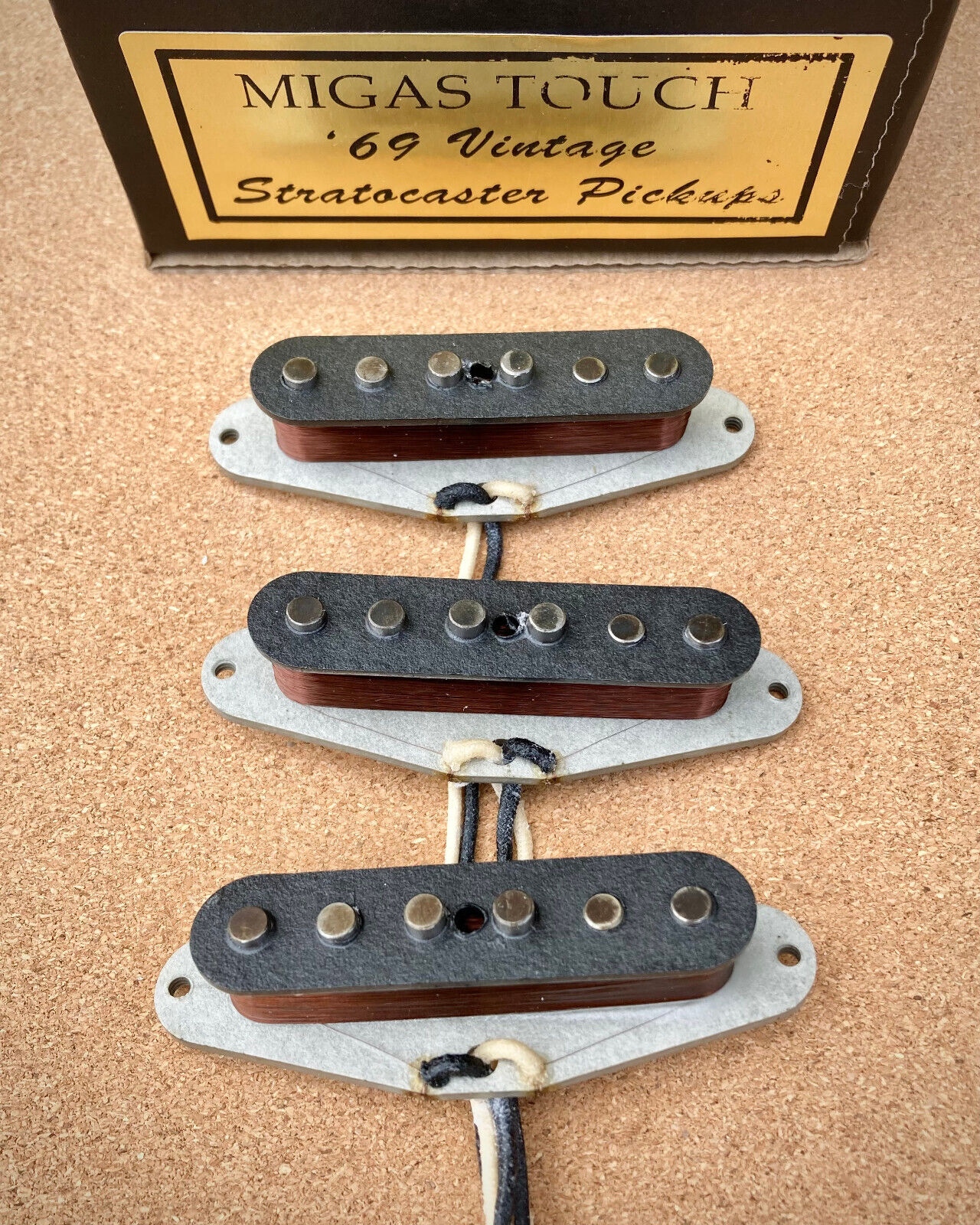 Vintage \'69 Left-Hand Fender Stratocaster Hand Wound Pickup Set by Migas Touch