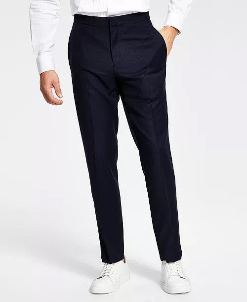 Alfani Mens Slim Fit Navy Blue Tuxedo Pants 32 x 32