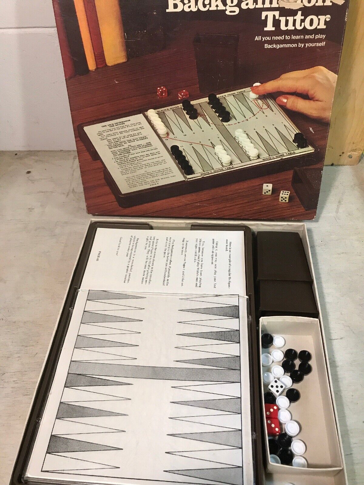 Backgammon Tutor Teach Learn To Play Yourself Lowe 1974 Milton Bradley