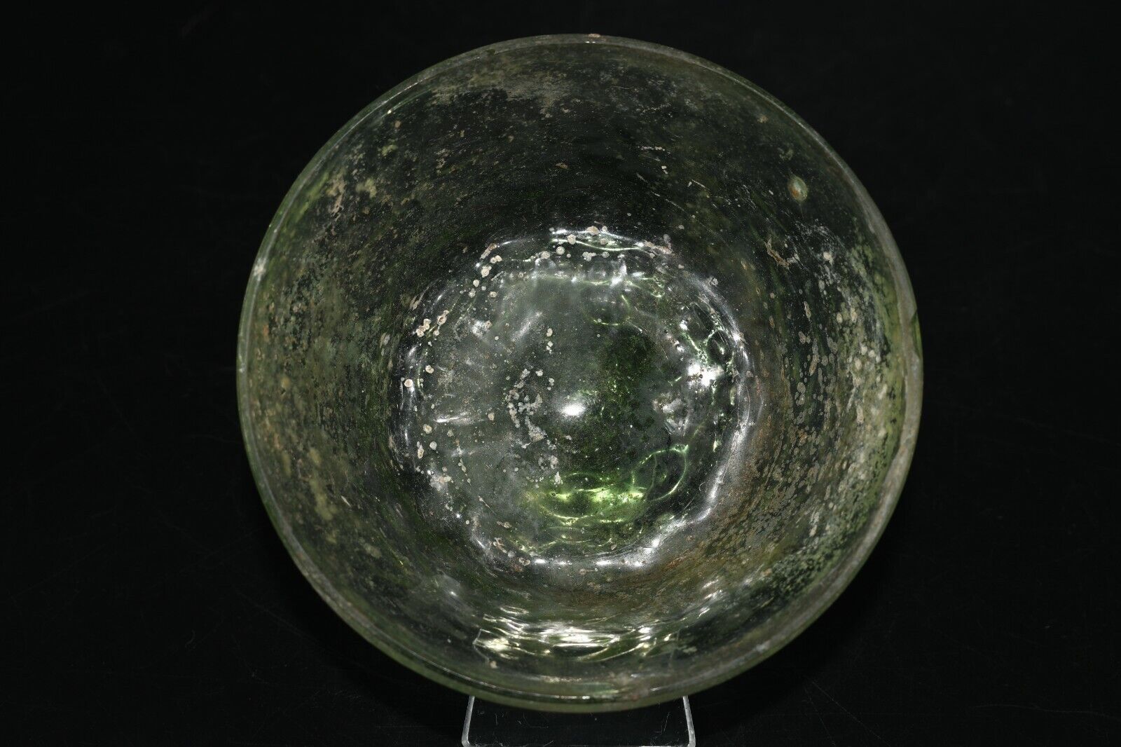Genuine Ancient Sasanian Intact Cut Glass Bowl Circa 5th - 7th Century AD