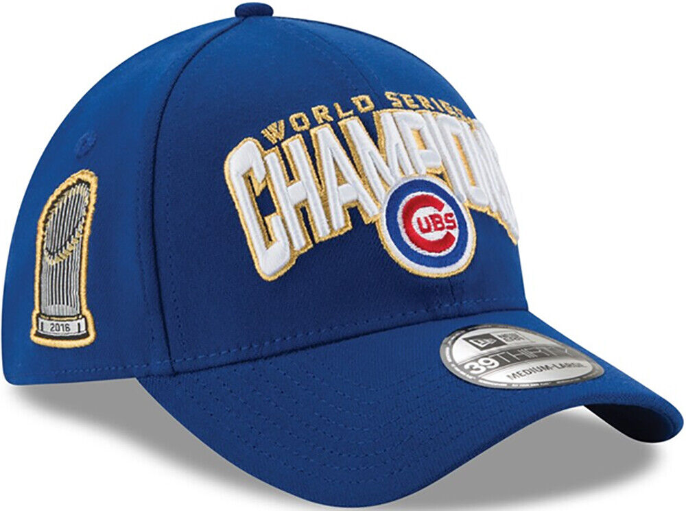 Chicago Cubs 2016 World Series Champions Flex Fit Hat Blue
