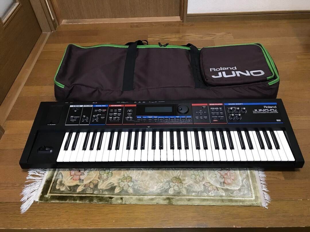 Roland Juno Di 61-Key Mobile Digital Keyboard Synthesizer Piano with adapter