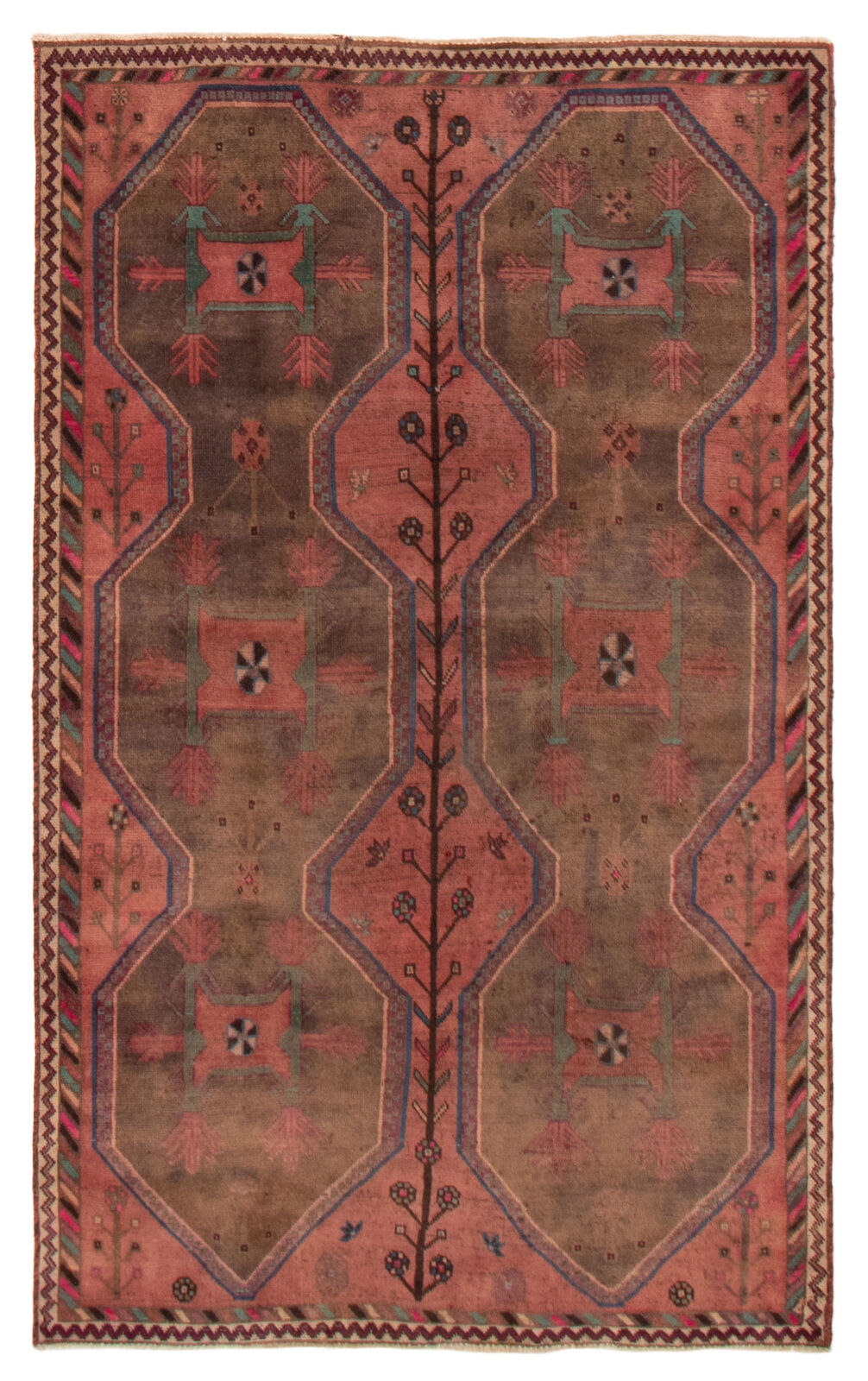 Vintage Hand-Knotted Area Rug 4\'1\