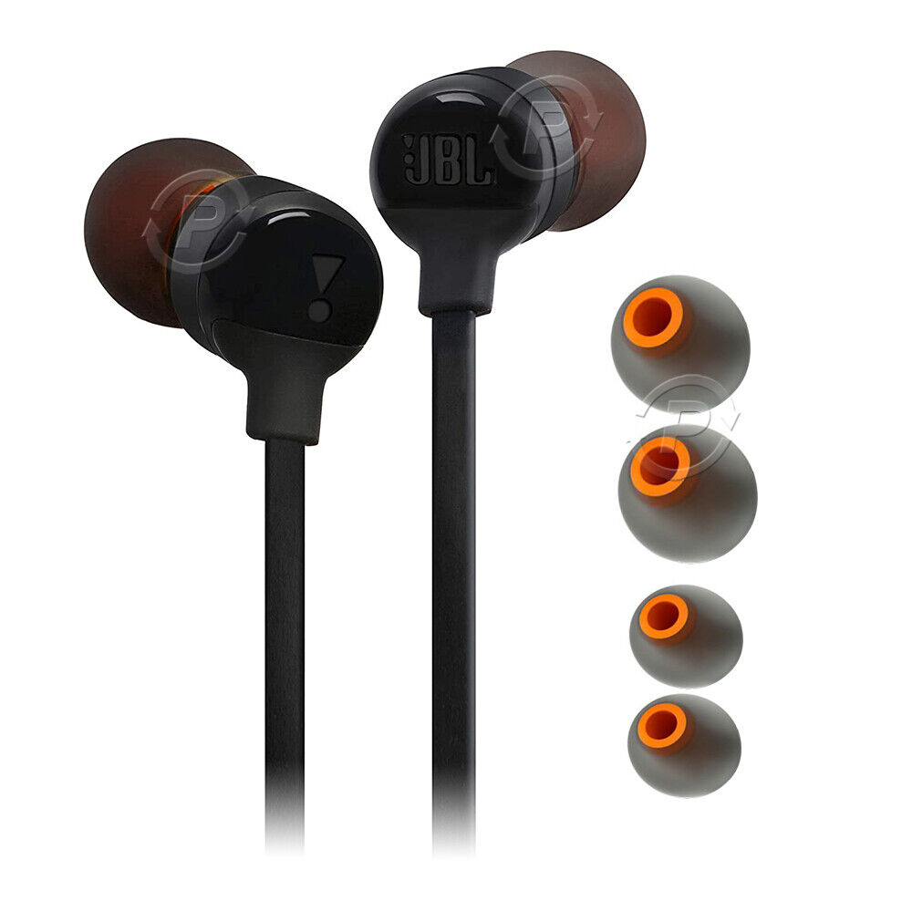 Genuine JBL T110 High Performance In-Ear Stereo Headphones with MIC Remote Black