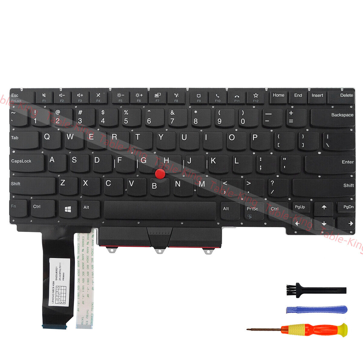 Black Non-Backlit Keyboard for Lenovo Thinkpad E14/R14/S3 Gen2 Gen3 (US Layout)