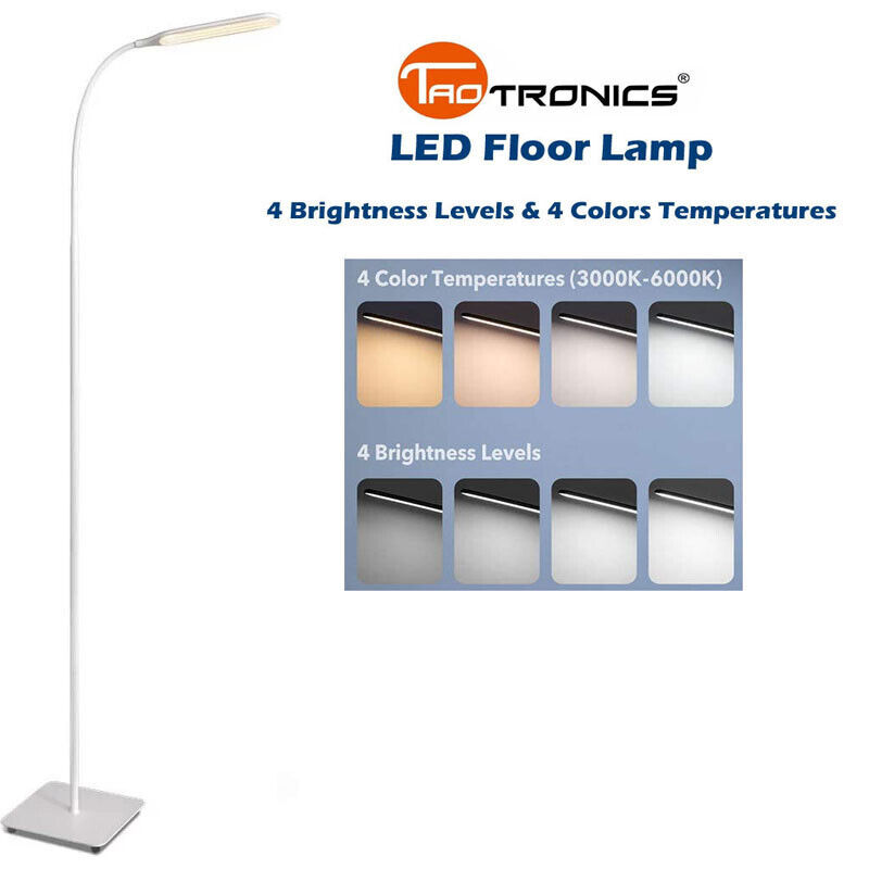 TaoTronics DL072 LED Floor Light 4 Brightness Levels Standing Design LED13_W