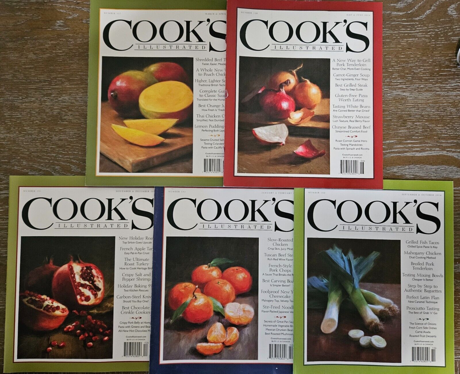 Cook\'s Illustrated 2014 - 2015 Lot of 5   