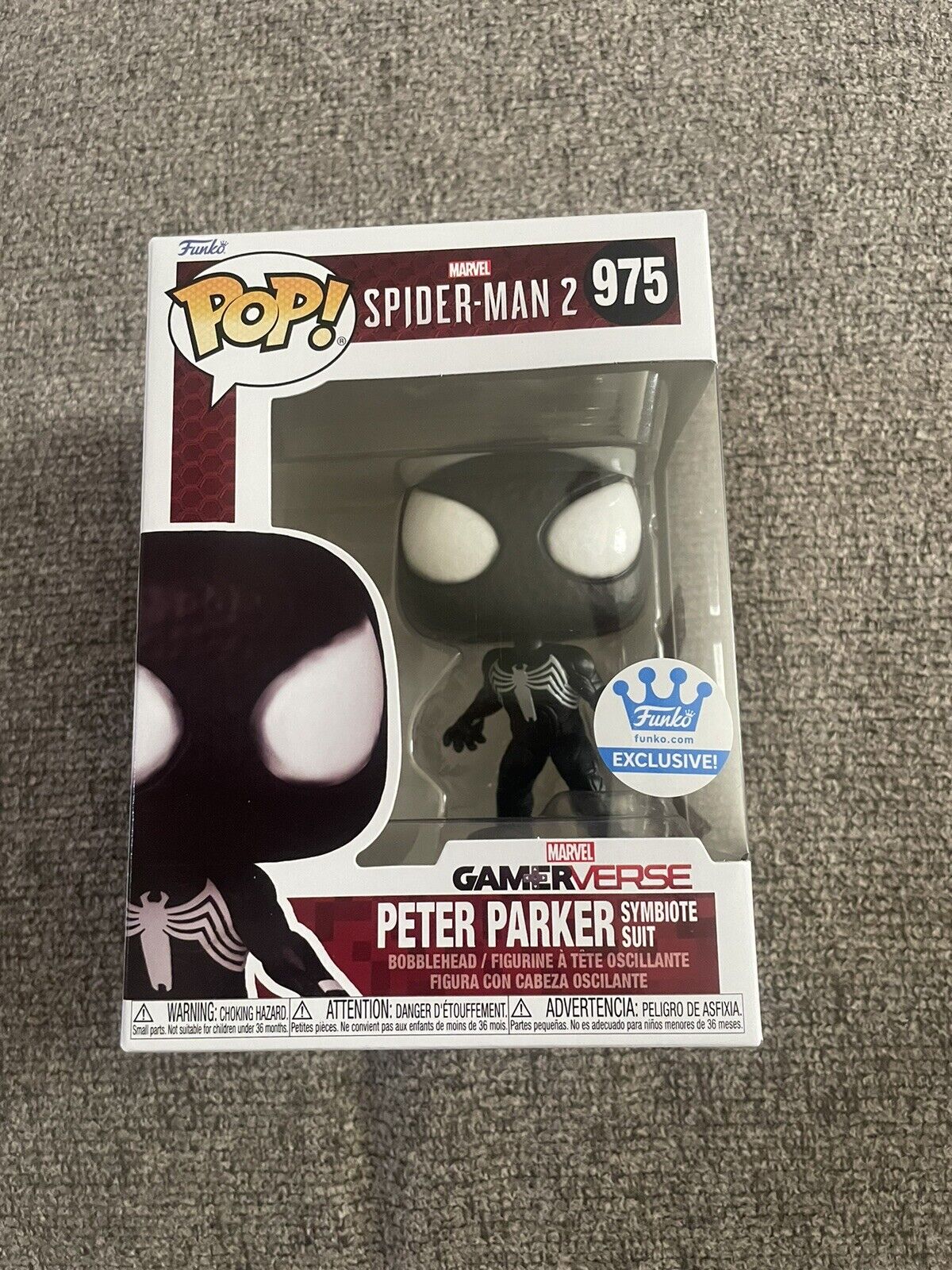 Funko POP Peter Parker Symbiote Suite #975 Funko Shop Exclusive Spider IN HAND