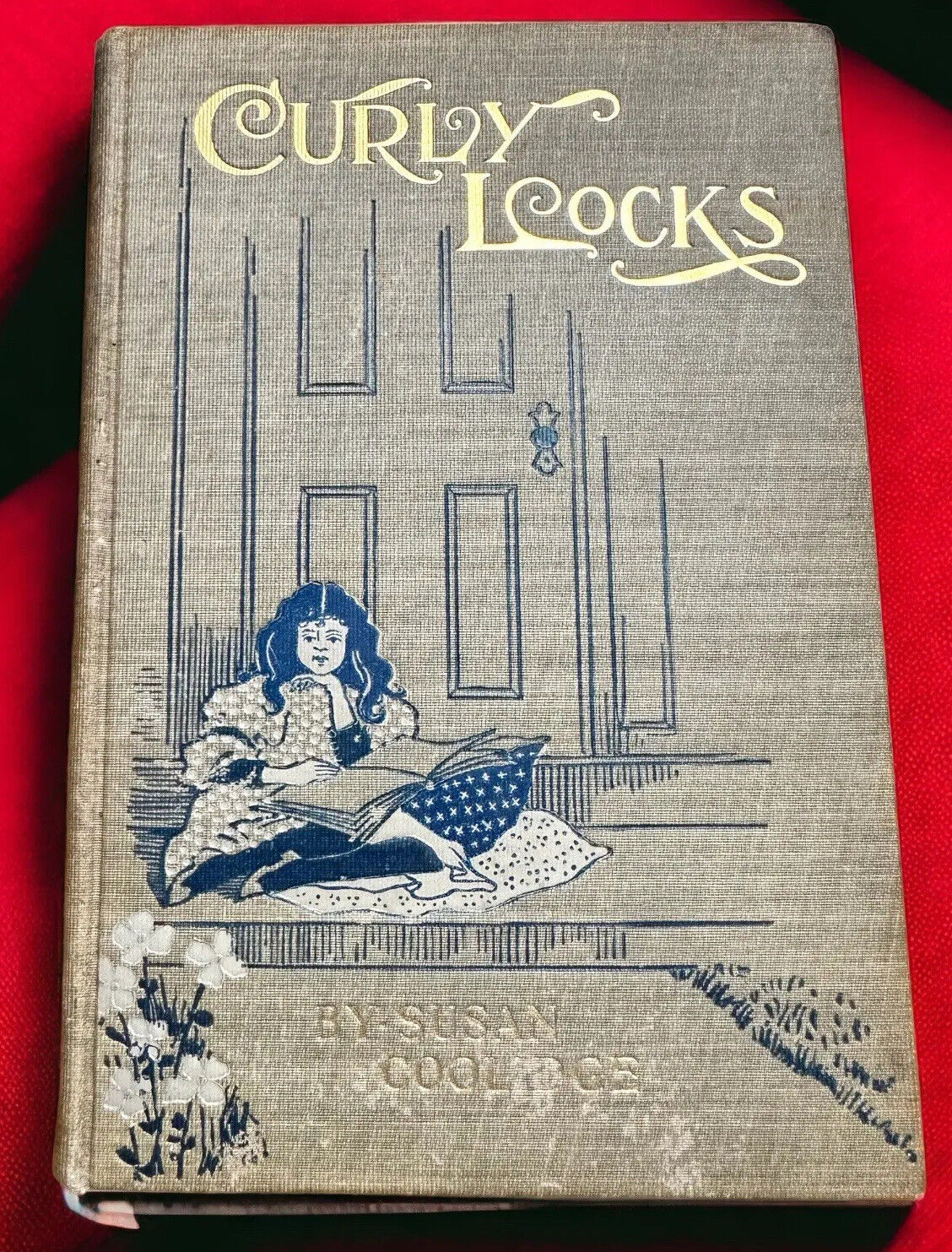 Curly Locks Vintage 1899 Book Hard Cover Black And White Illustrations