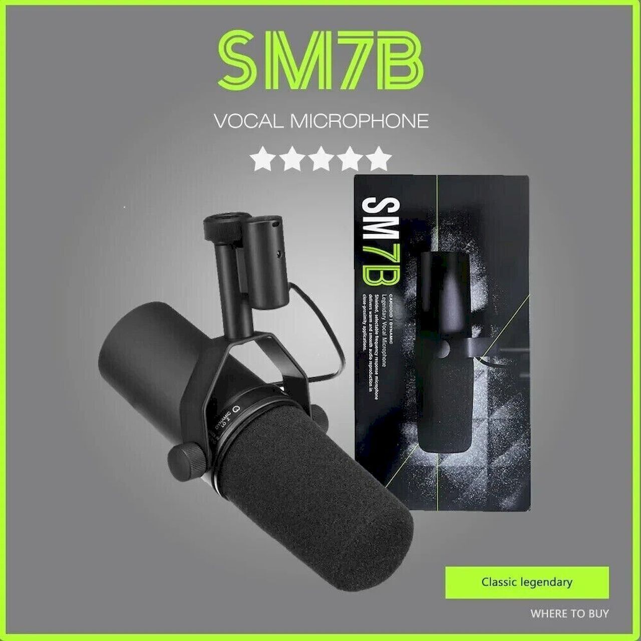 Brand New SM7B Vocal / Broadcast Microphone Cardioid Dynamic US 