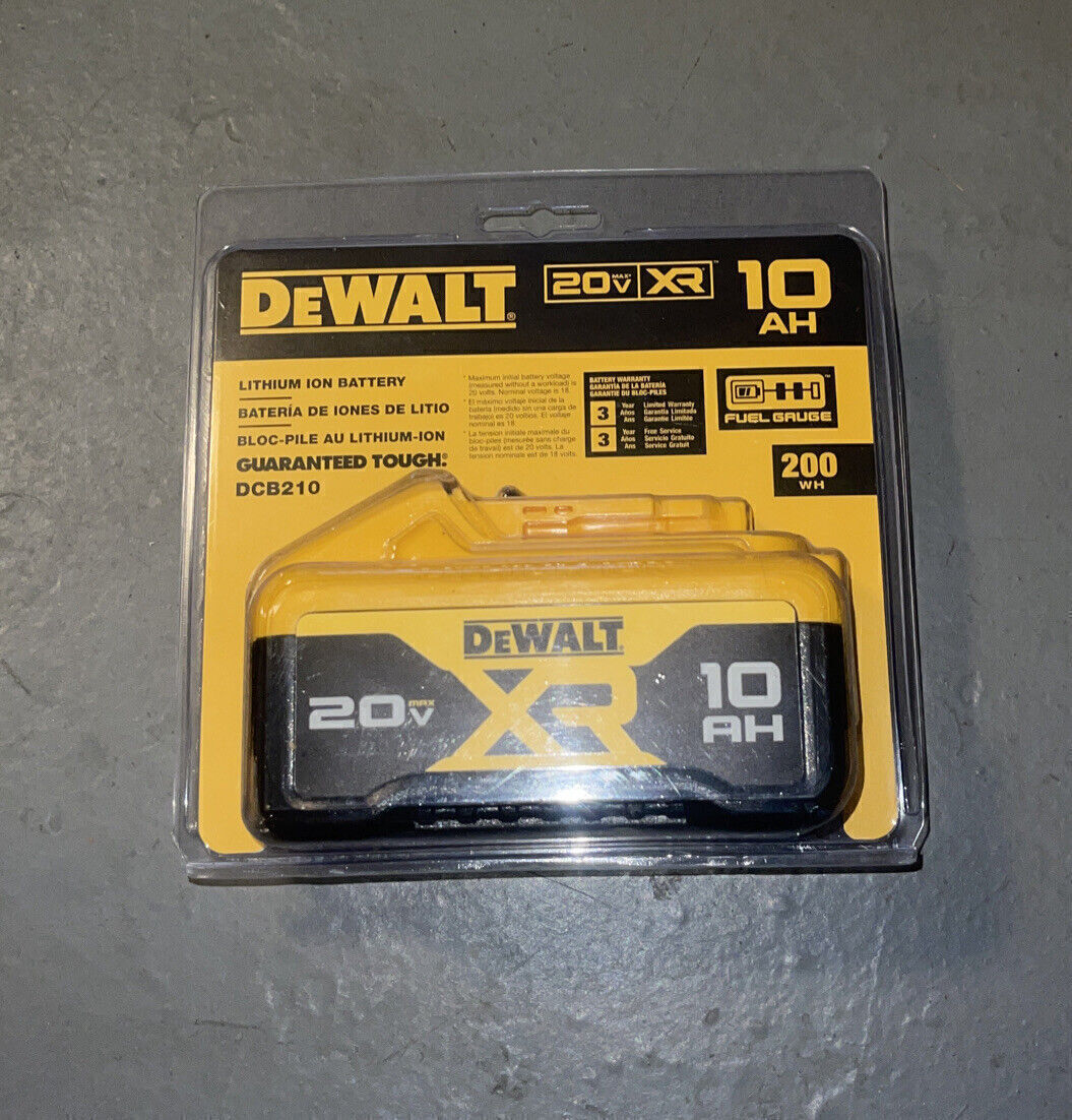 Genuine 1PCS DEWALT 20v DCB210 Max XR 10Ah Lithium-Ion Battery rui