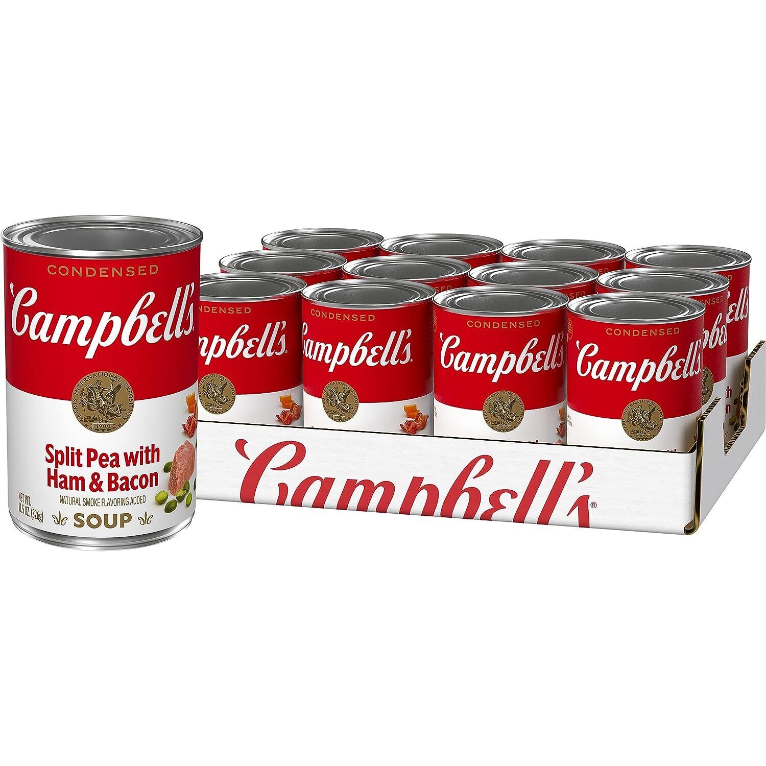 (12 Pack) Campbell\'s Condensed Split Pea with Ham & Bacon Soup, 11.5 Ounce
