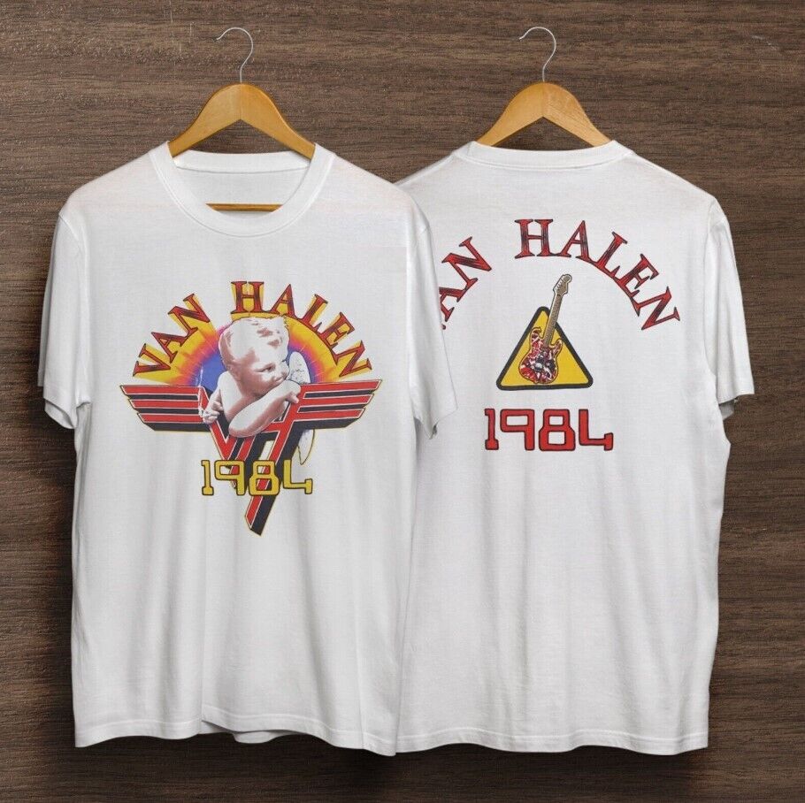 Van Halen 1984 tour unisex t-shirt double sides size s-3xl for fans