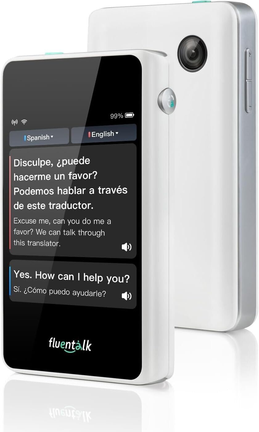 Fluentalk by Timekettle T1 Mini Translator Device No WiFi Needed Built in 1-Y...
