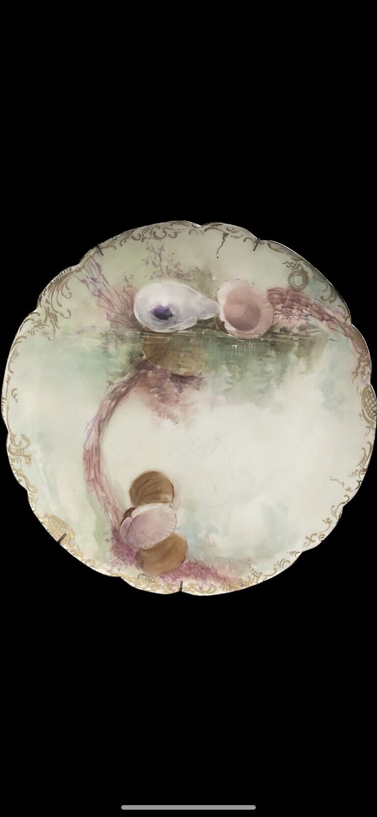 Haviland Limoges handpainted vintage Seashells plate + a set of 4 other plates