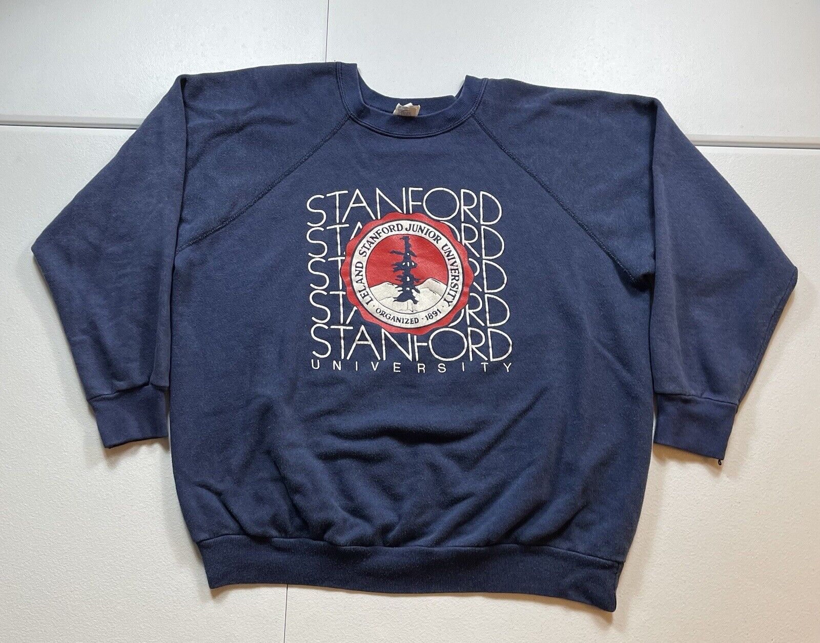Vintage Stanford University Sweatshirt Men’s XL Blue Cardinal College USA 70s