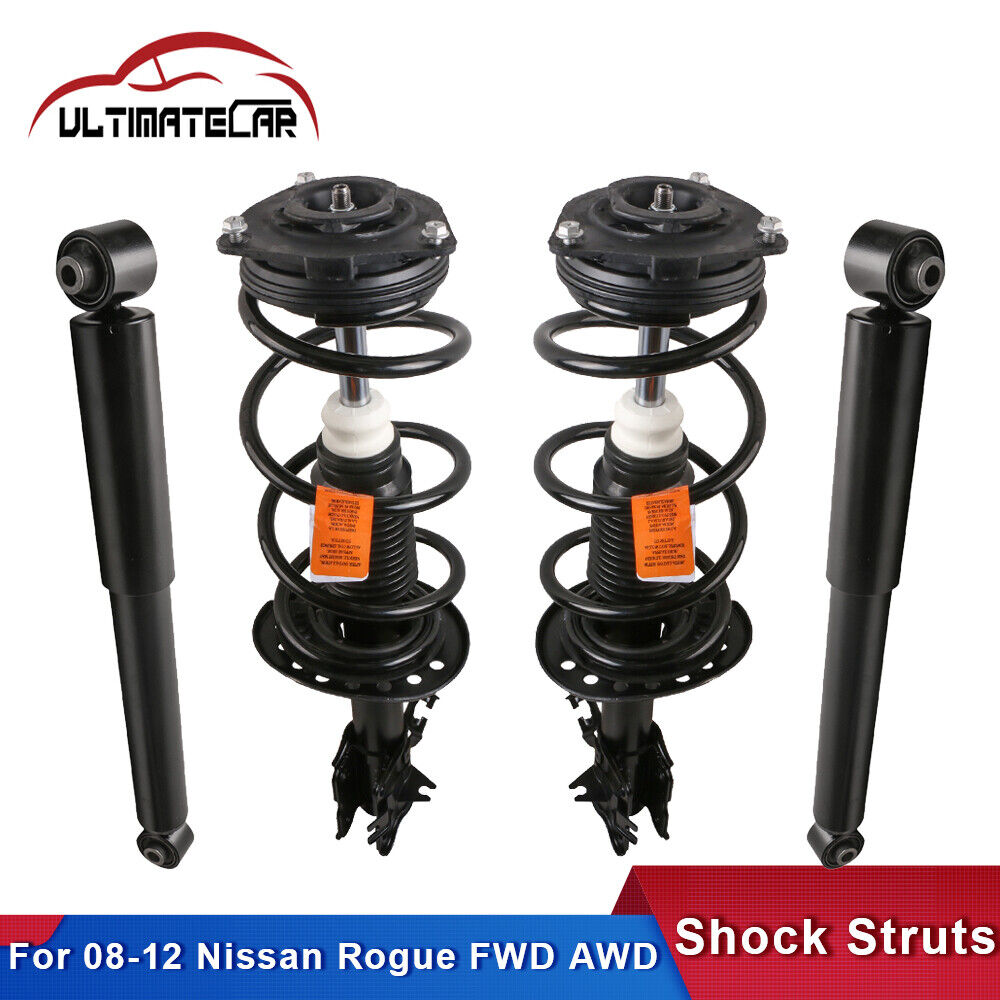 Set 4 Front+Rear Struts Shocks Absorbers For 2008-2012 Nissan Rogue FWD AWD