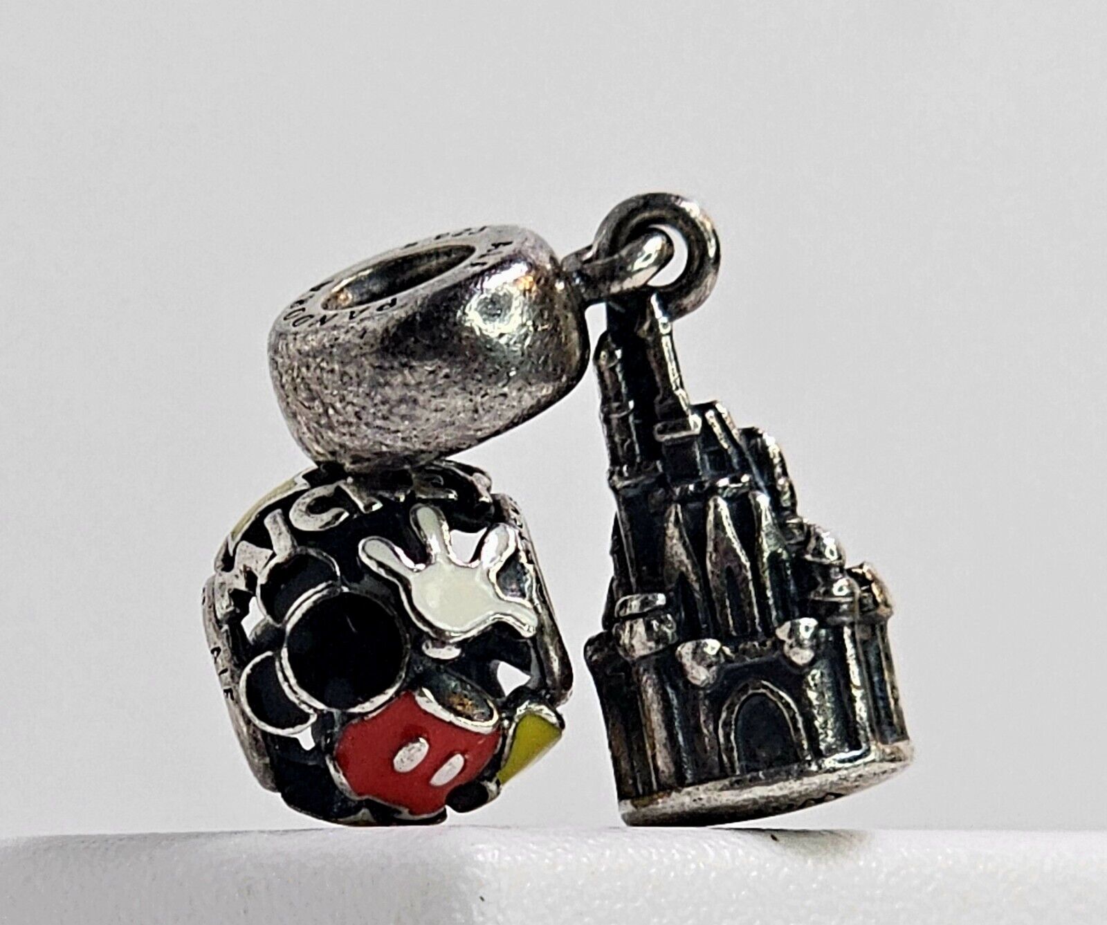 Authentic Pandora Charms (2) Mickey Mouse - Disney Castle