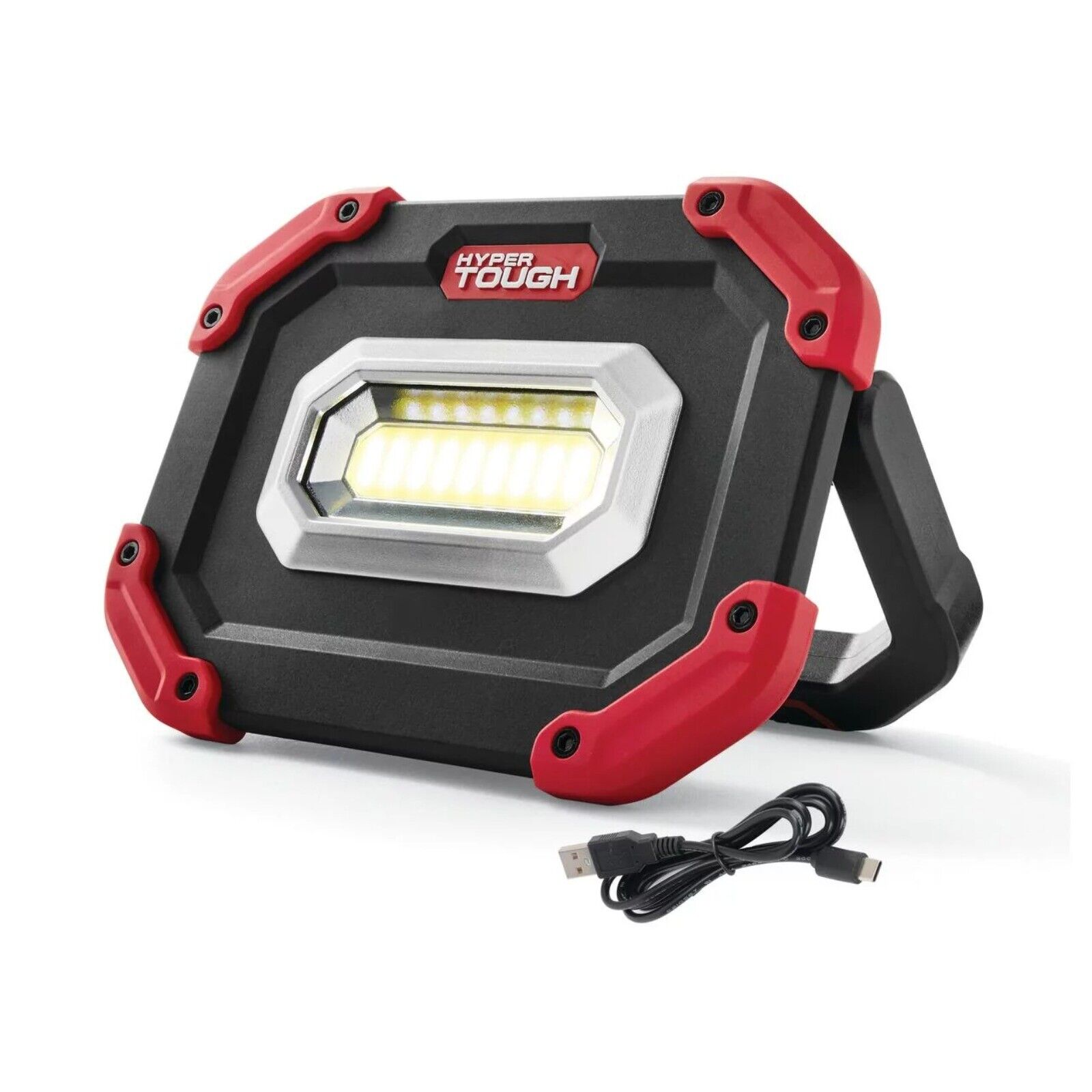 1200 Lumen LED Rechargeable Portable Work Light, Red, Black LED Portable Light