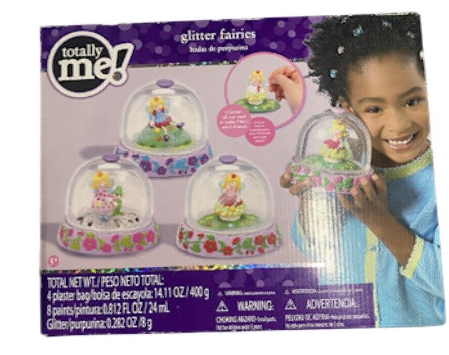 Totally Me GLITTER FAIRIES SNOW GLOBE, MAKES 3, UNUSED IN OPENED BOX