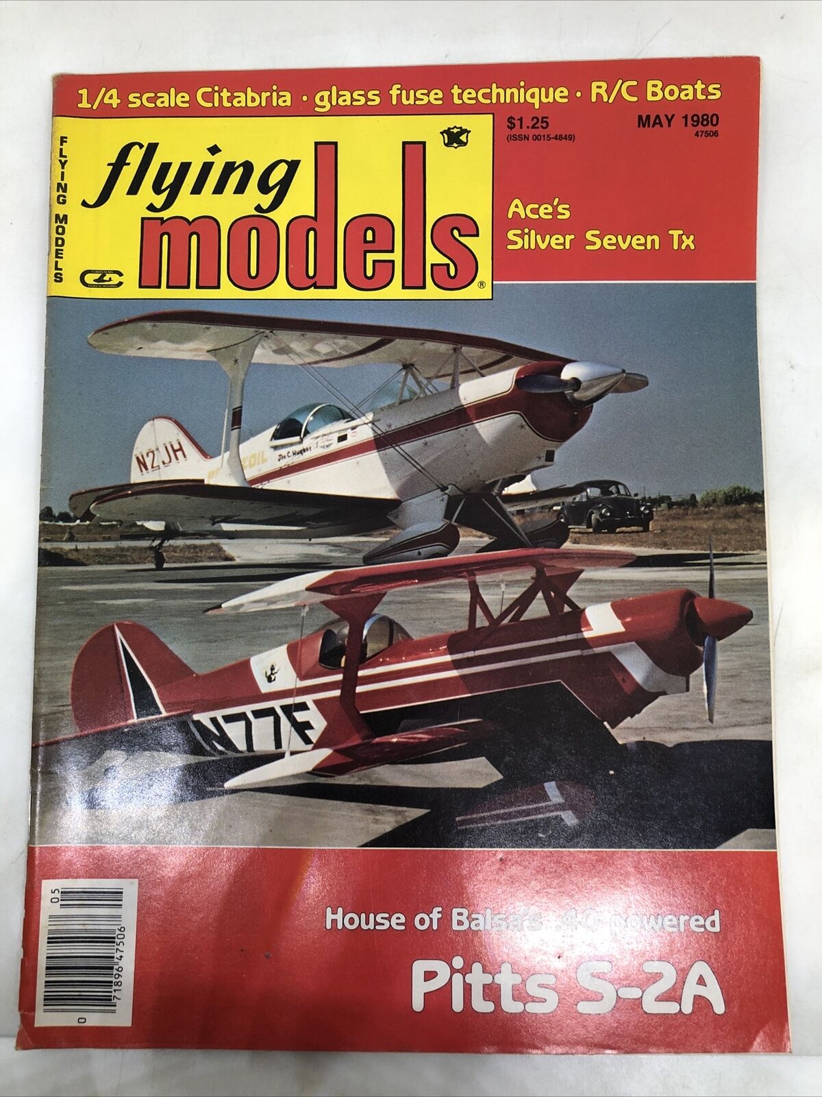 Vintage Flying Models Magazine May 1980 House OF Balsa .40 Pitts S-2a m305