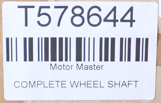 Motor Master Complete Wheel CV Shaft Part Number - 54053 / T578644
