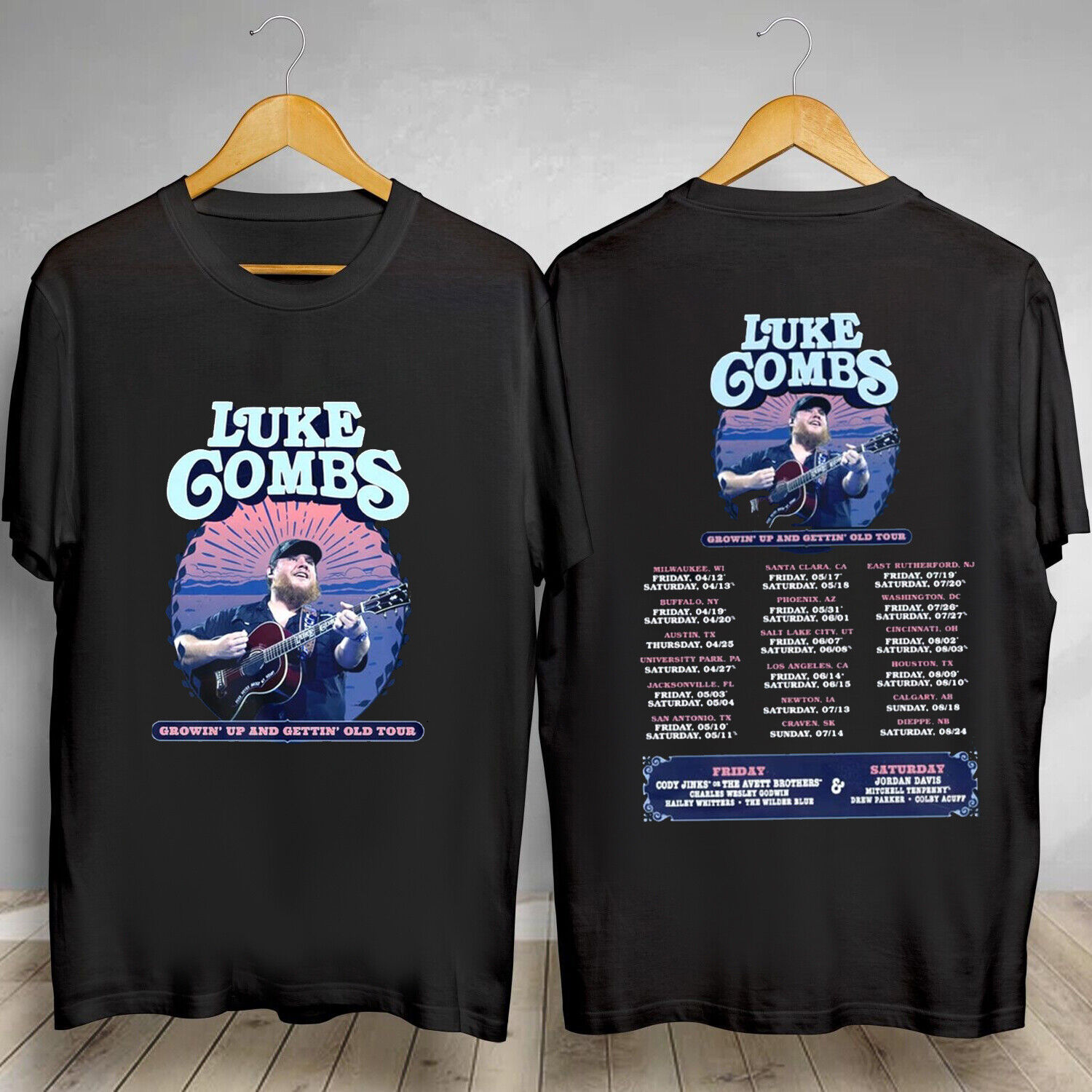 Luke Combs Country Music T-Shirt, Growing Up and Getting Old 2024 Tour Shirts