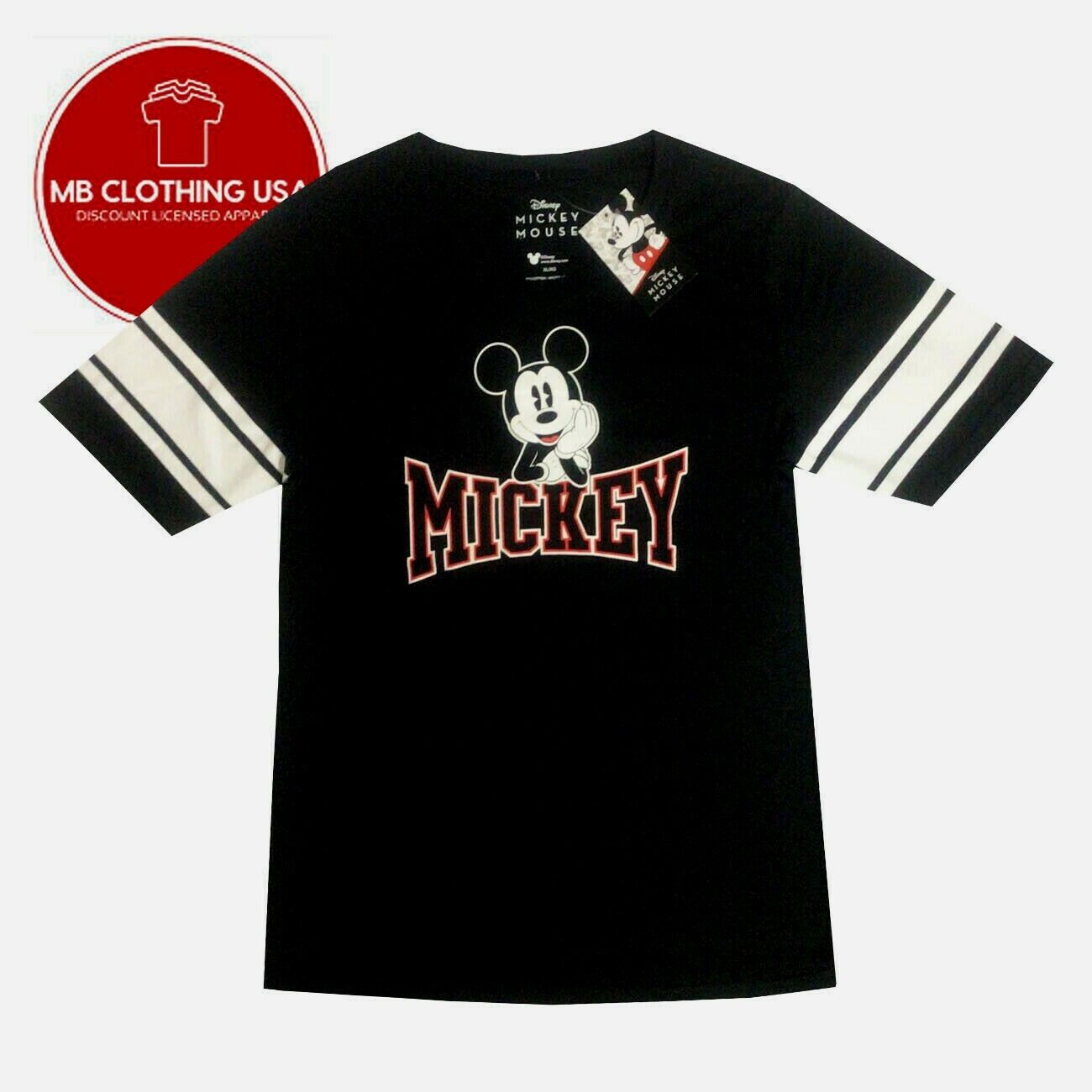Juniors T-shirt Disney 1928 Mickey Mouse tees -Black Disney NWT S M L XL