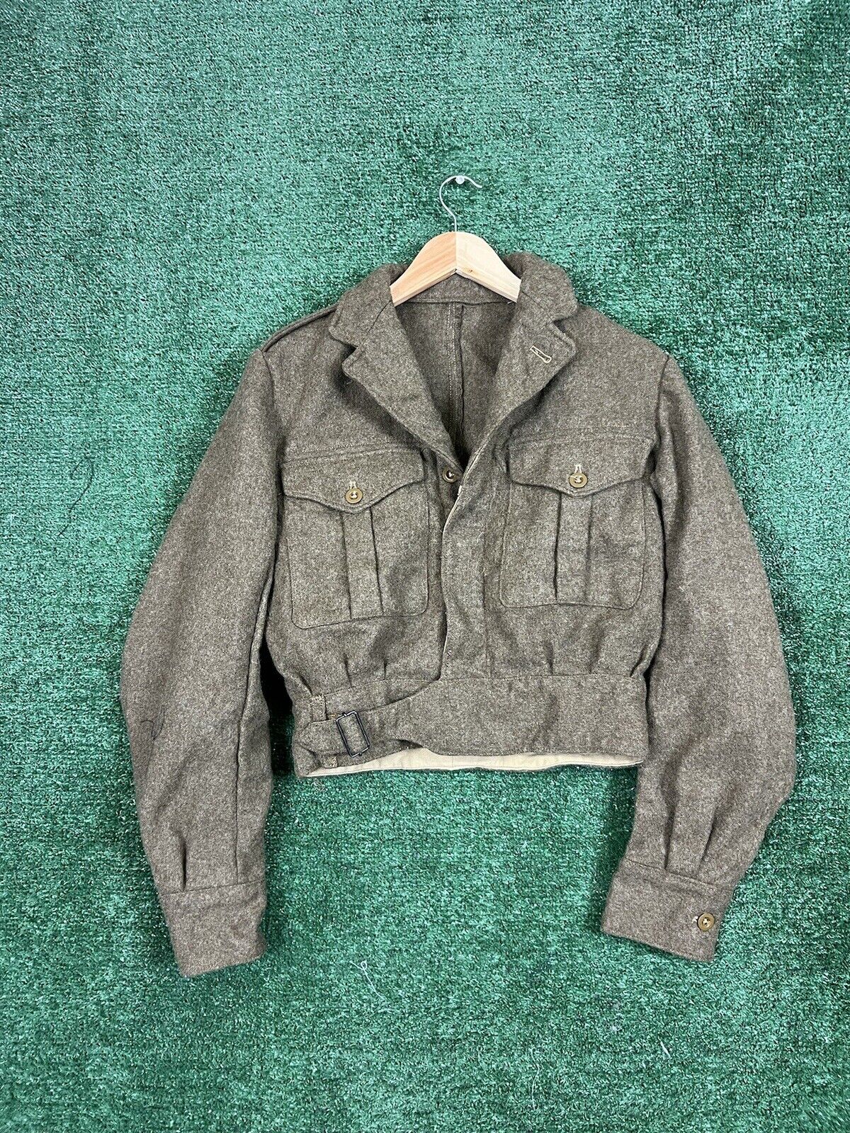 WW2 British Battledress Blouse Jacket Women’s Size 10 Khaki Green Original WWII