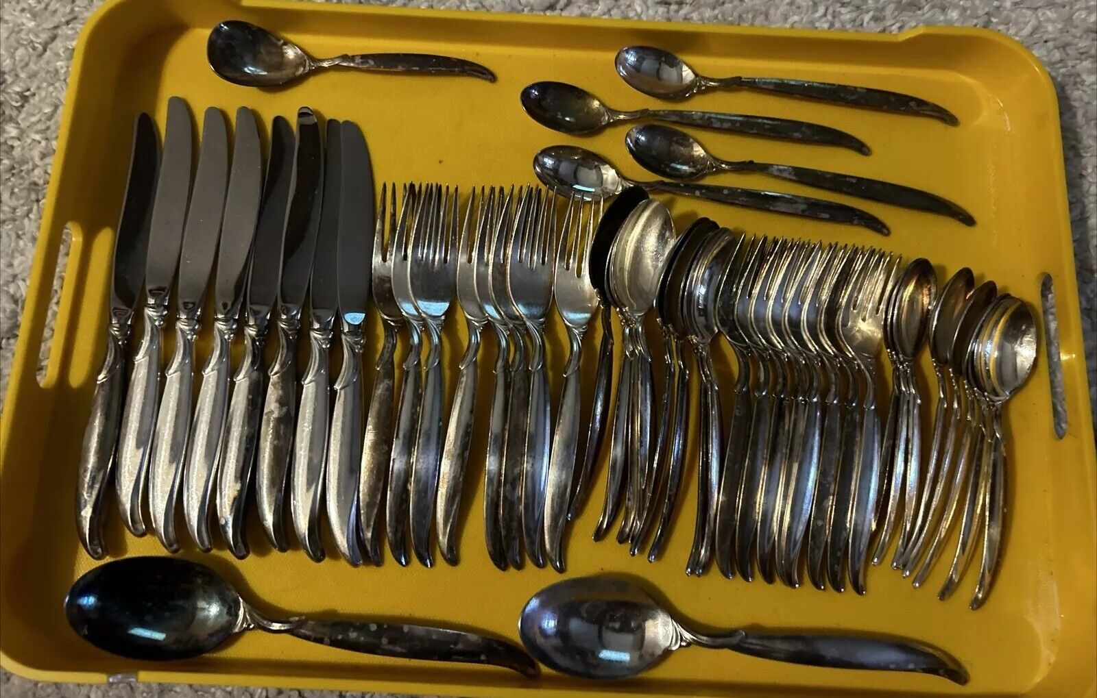 47 Pc Rogers Bros Flair 1847 International Silverplate Flatware Service For 8
