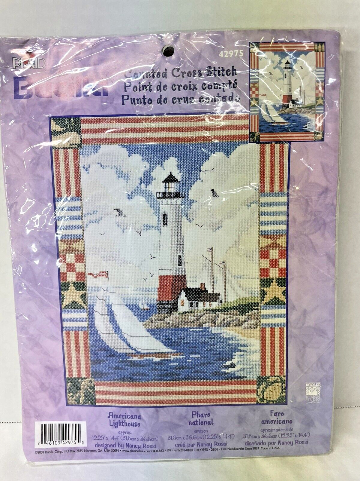 Brucilla Americana Lighthouse Counted Cross Stitch Craft Kit New