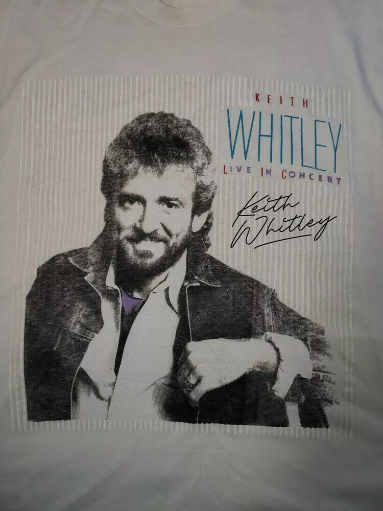 Vintage Live In Concert Keith Whitley Shirt Classic White Unisex Men S-4XL CC738