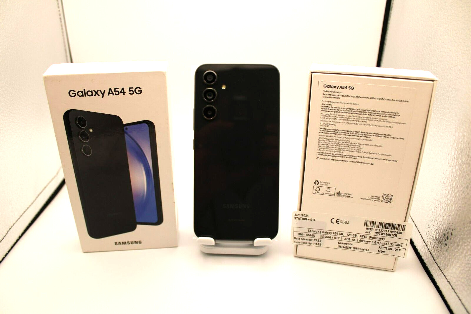 OPEN BOX-Samsung Galaxy A54 5G A546V 128GB 6GB 6.4\