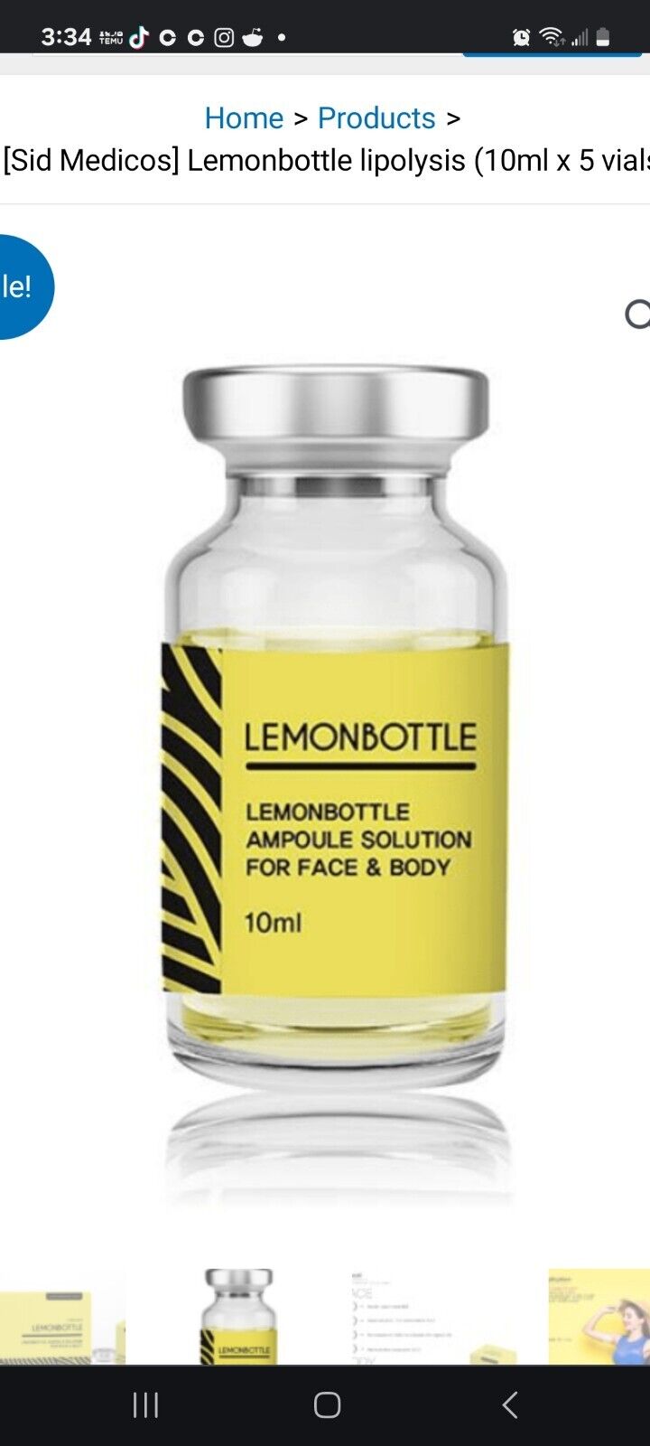 Lemonbottle/Lemon BOTTLE Authenic Fat Dissolver USASeller
