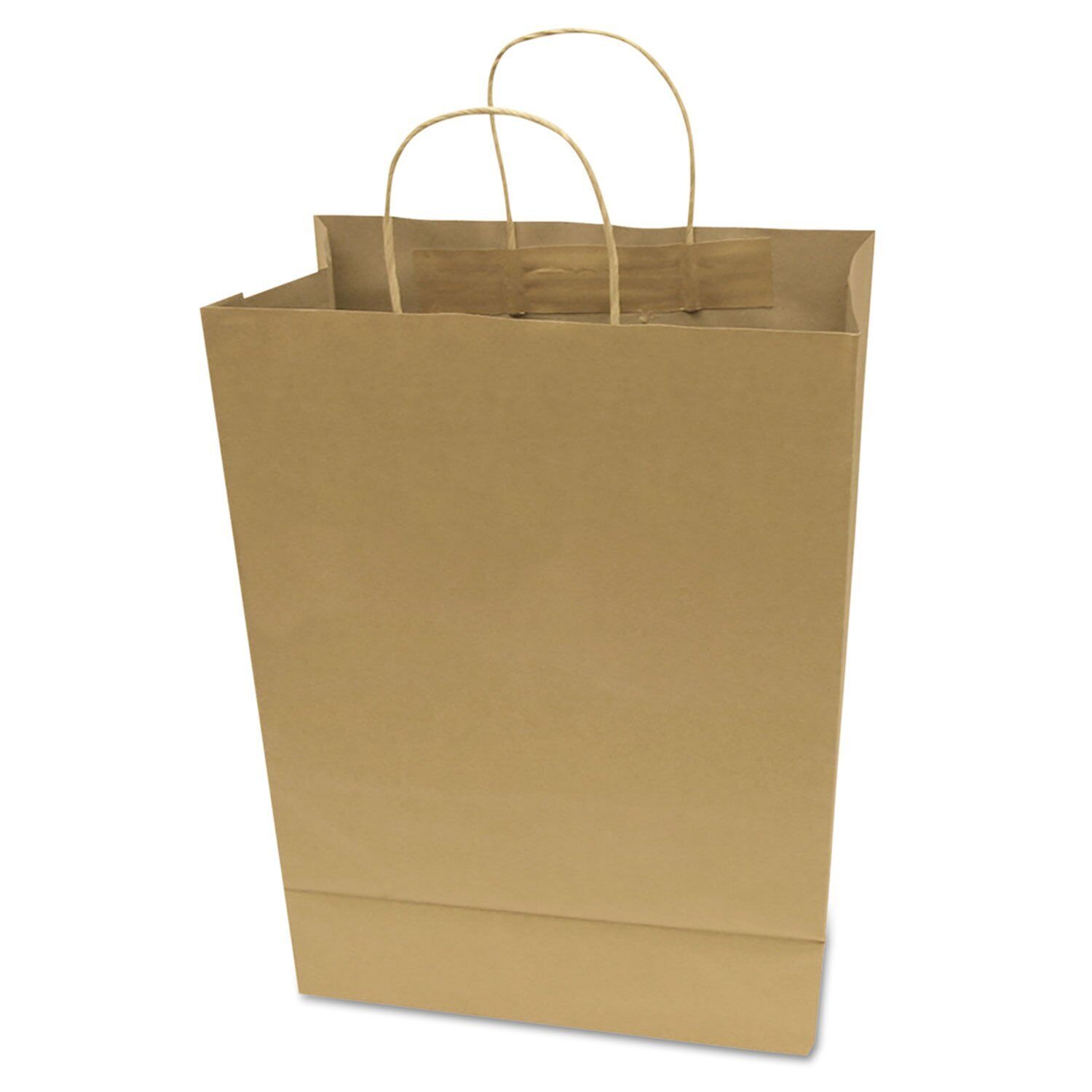 Cosco 091565 Premium Small Brown Paper Shopping Bag, 10-Inch W x 13-Inch H, 5...